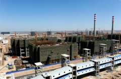 宁夏400万吨煤炭间接液化项目气化装置框架封顶