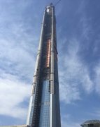 天津117大厦正式封顶 成中国结构第1高楼