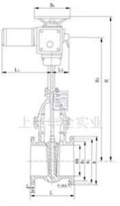 Z941T/W/H-10型电动楔式闸阀外形尺寸图