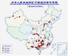 中国锰矿分布