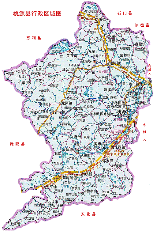 常德市桃源县乡镇地图图片