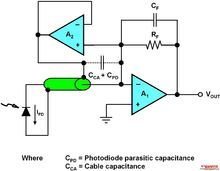 光电二极管降低噪声原理图